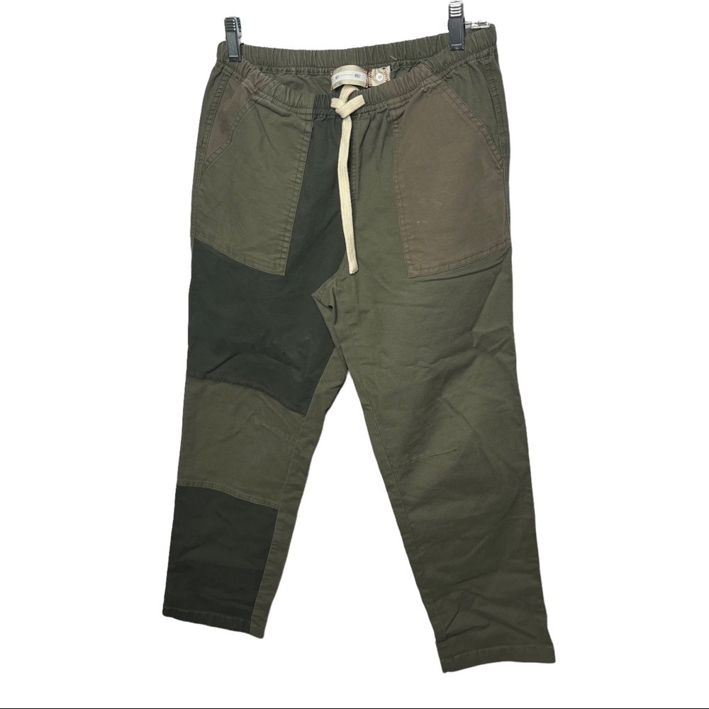 NWT Anthropologie Hei Hei Size XS Army Green Patchwork Tie Waist Pants